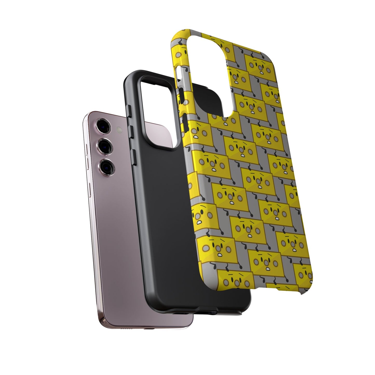 Cute Yellow Brick Pattern Phone Case — Cute Face Cartoon Protective iPhone Cover