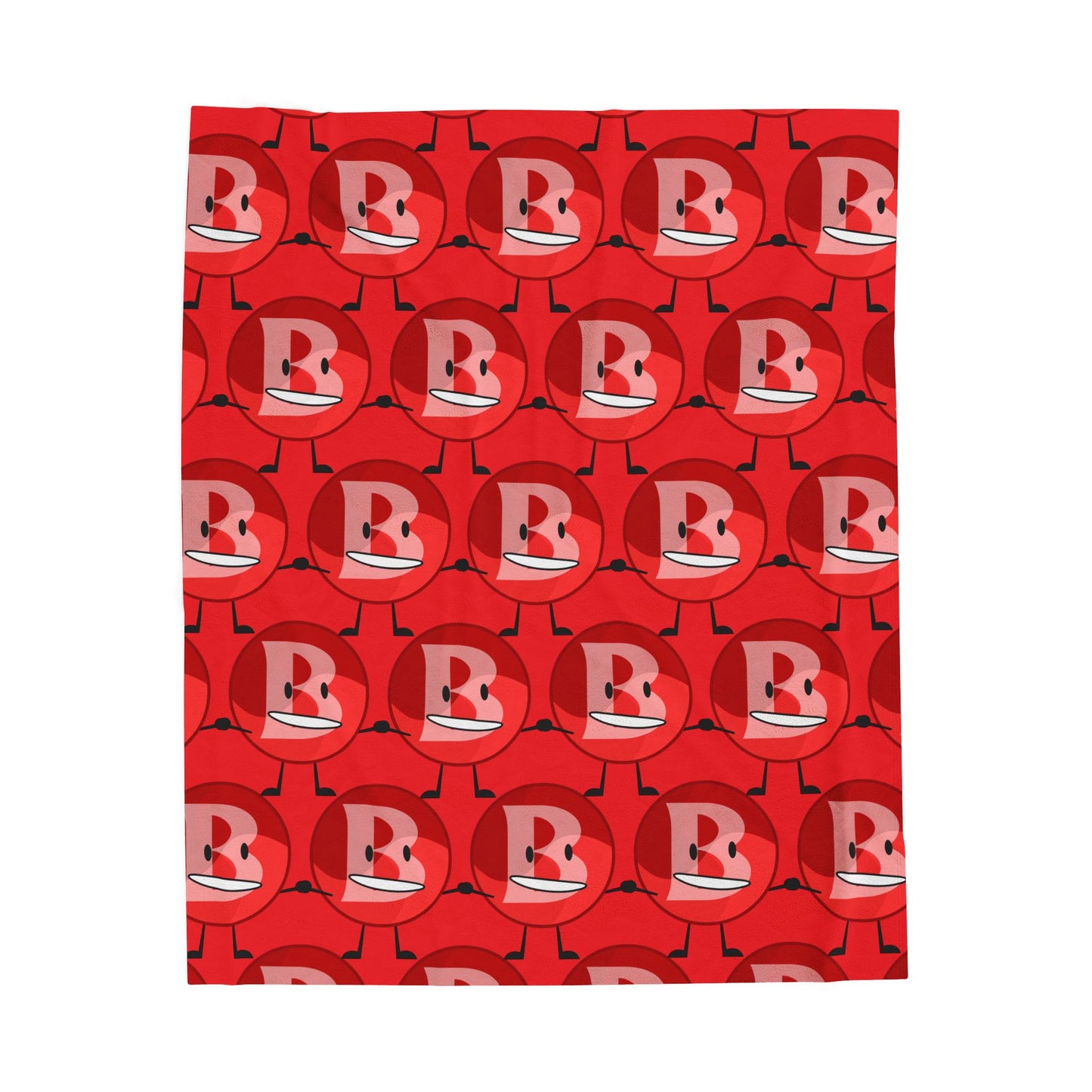 Red Branimator Pattern Velveteen Plush Blanket