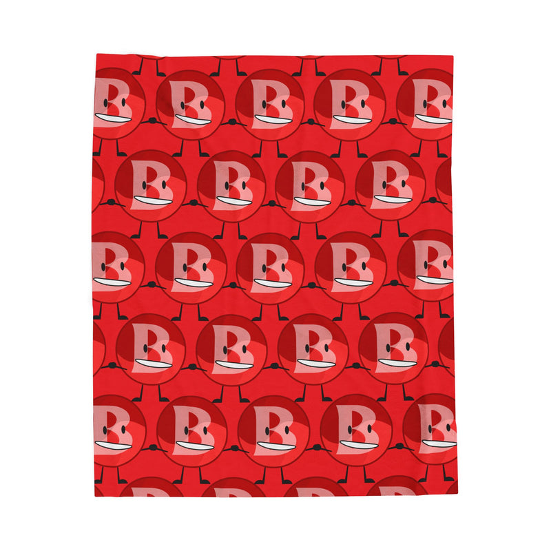 Red Branimator Pattern Velveteen Plush Blanket