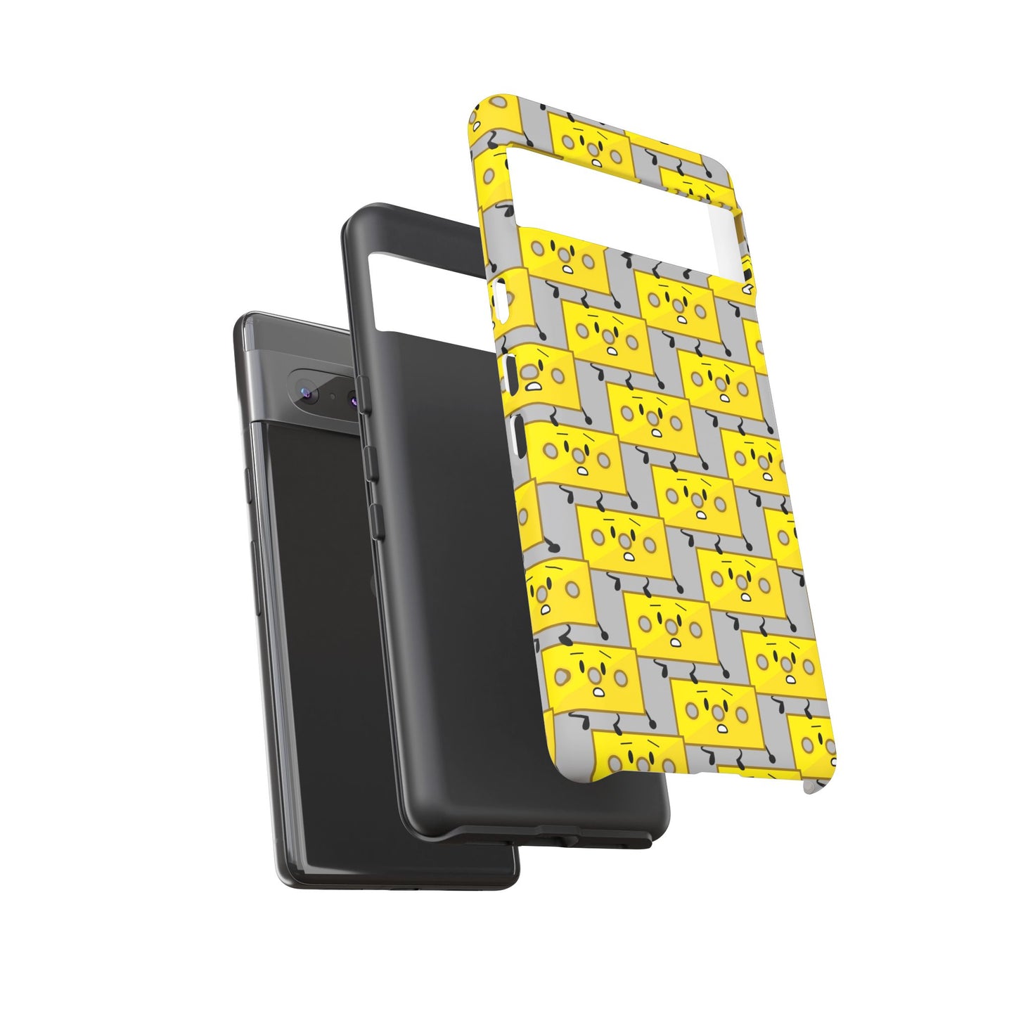 Cute Yellow Brick Pattern Phone Case — Cute Face Cartoon Protective iPhone Cover