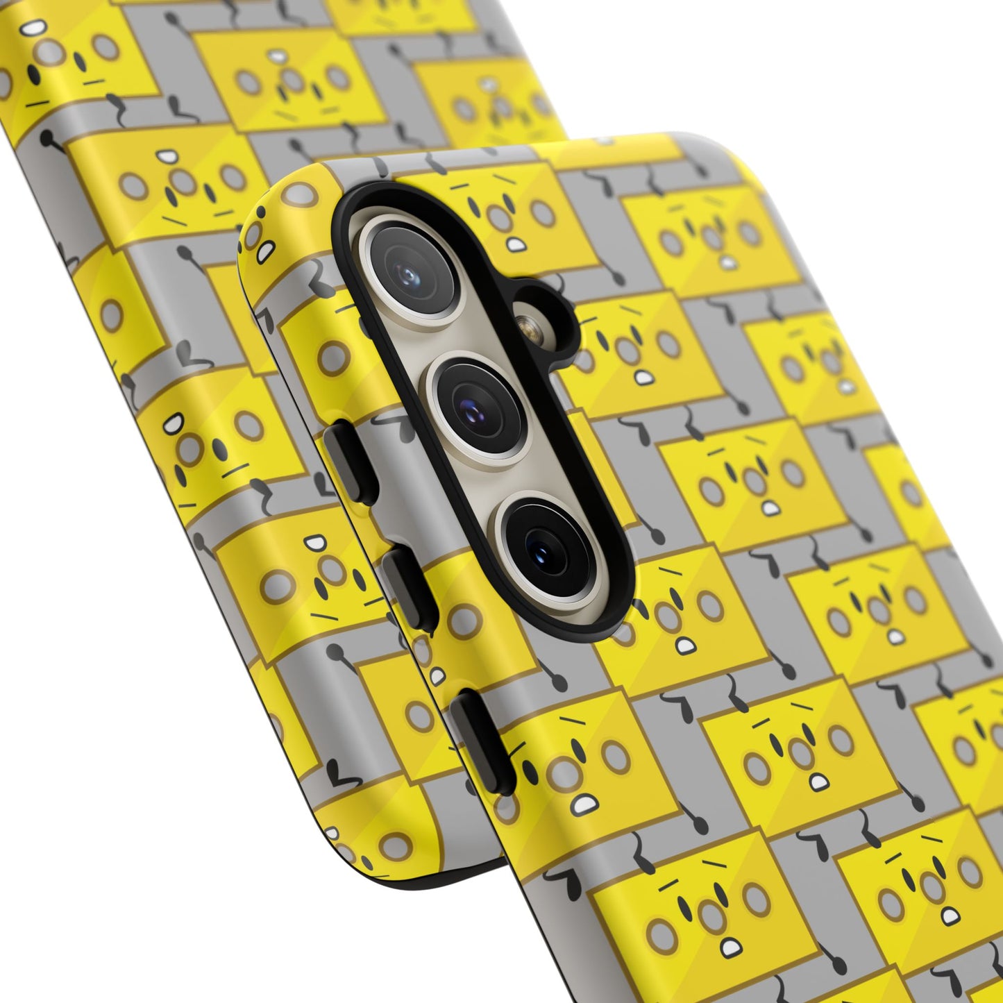 Cute Yellow Brick Pattern Phone Case — Cute Face Cartoon Protective iPhone Cover