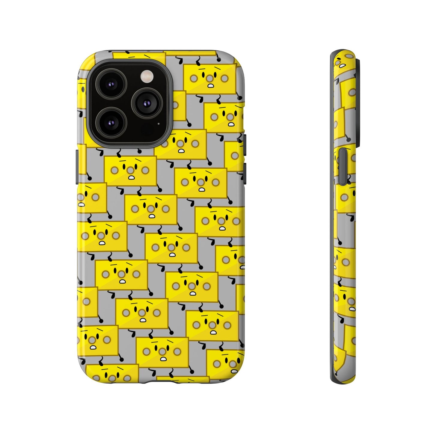 Cute Yellow Brick Pattern Phone Case — Cute Face Cartoon Protective iPhone Cover