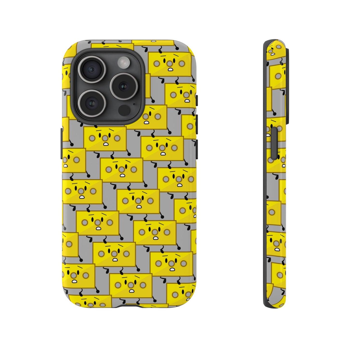 Cute Yellow Brick Pattern Phone Case — Cute Face Cartoon Protective iPhone Cover