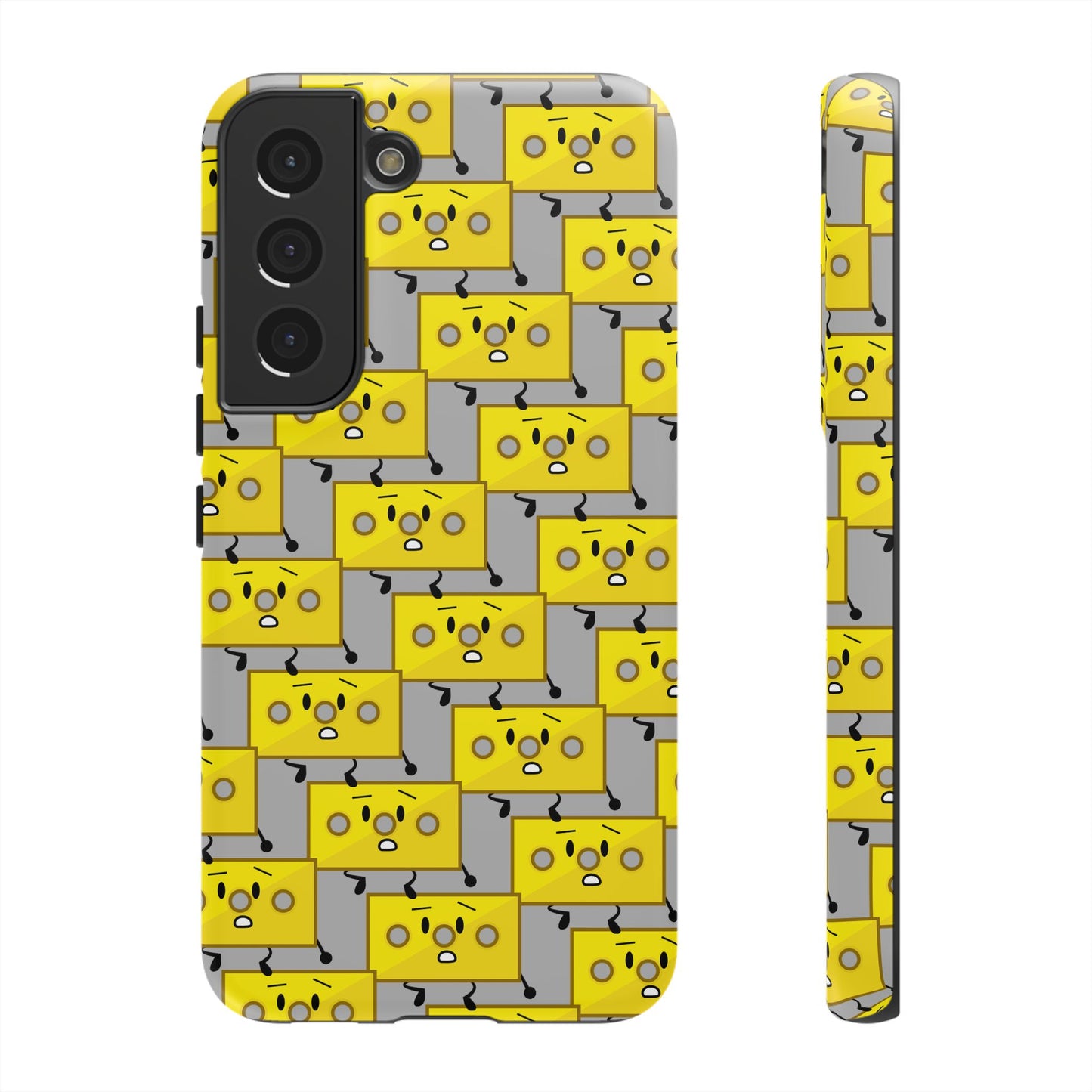 Cute Yellow Brick Pattern Phone Case — Cute Face Cartoon Protective iPhone Cover