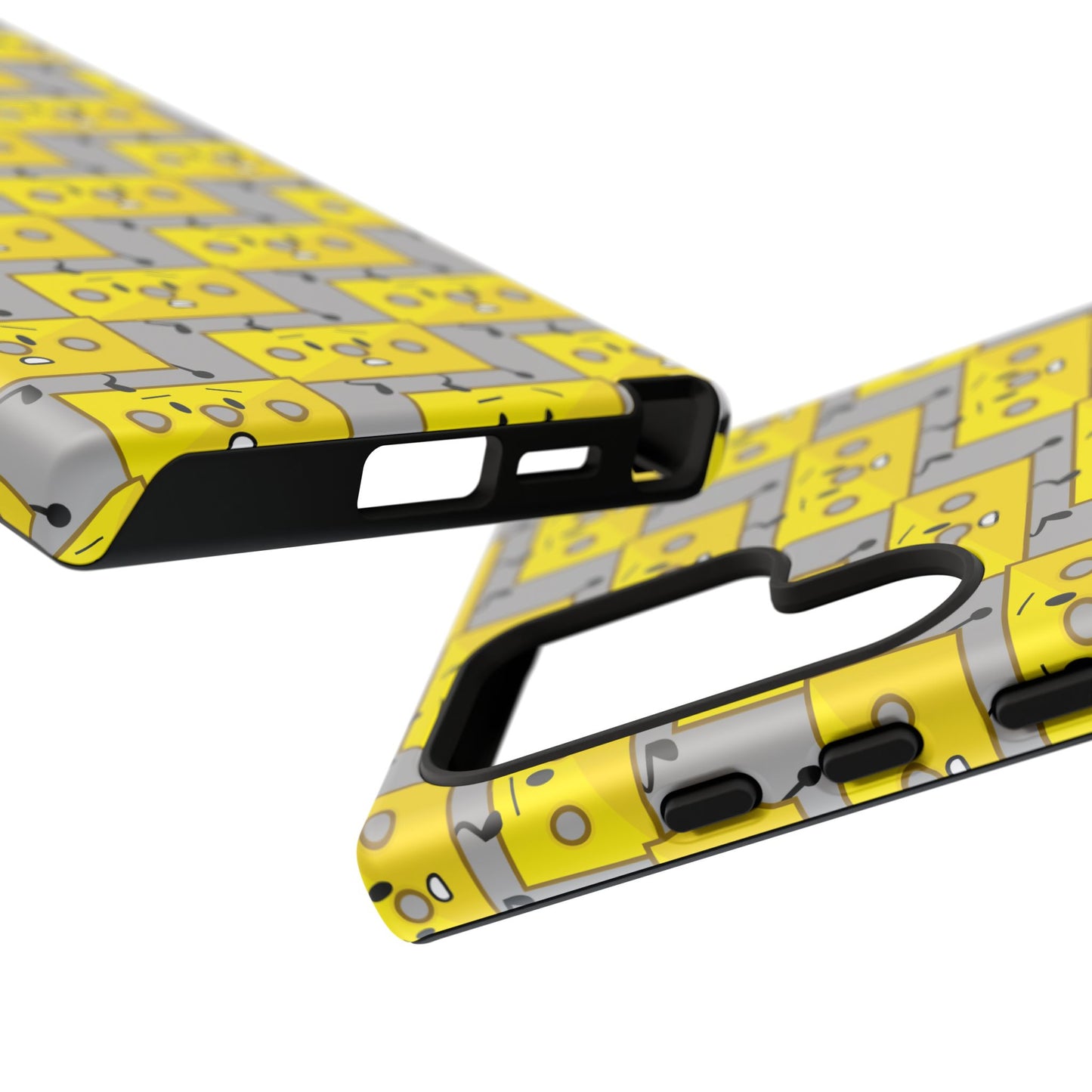 Cute Yellow Brick Pattern Phone Case — Cute Face Cartoon Protective iPhone Cover