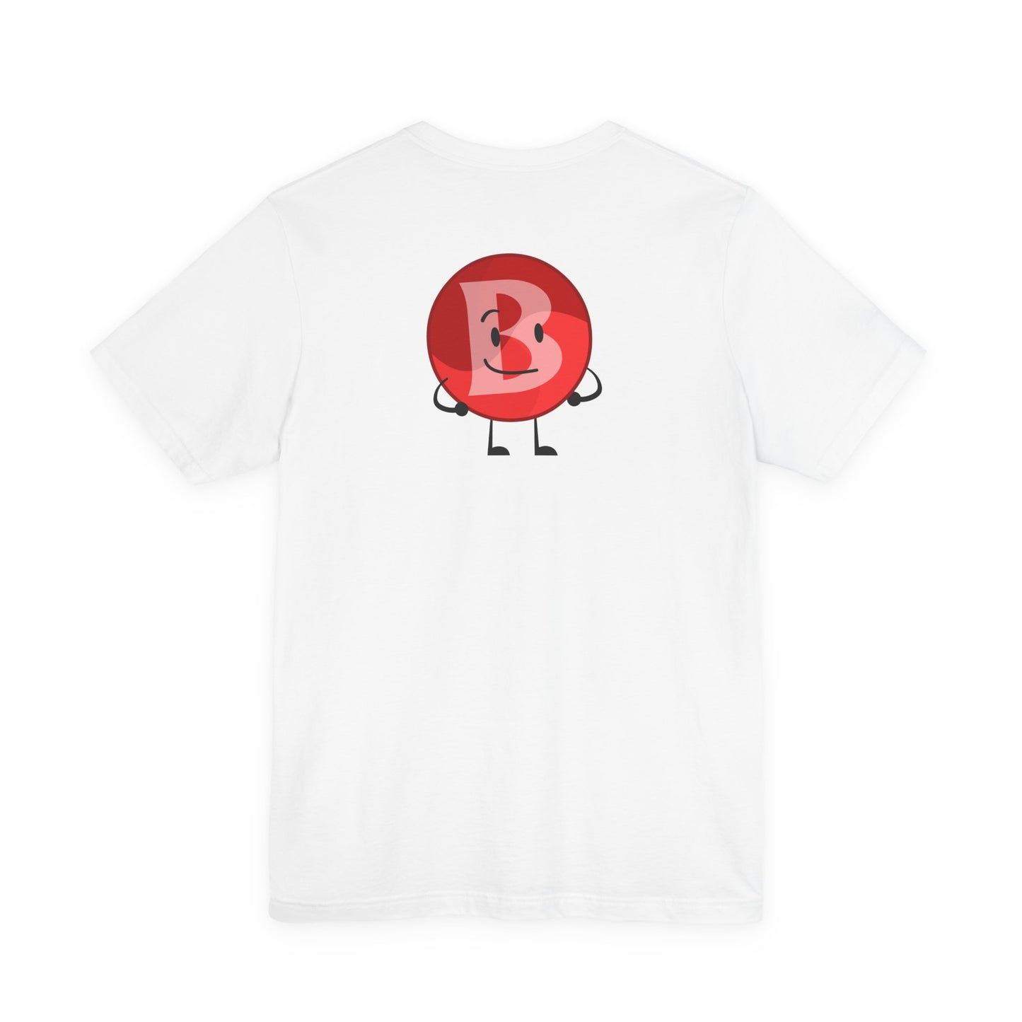 Funny Cartoon Book & Button Graphic T-Shirt