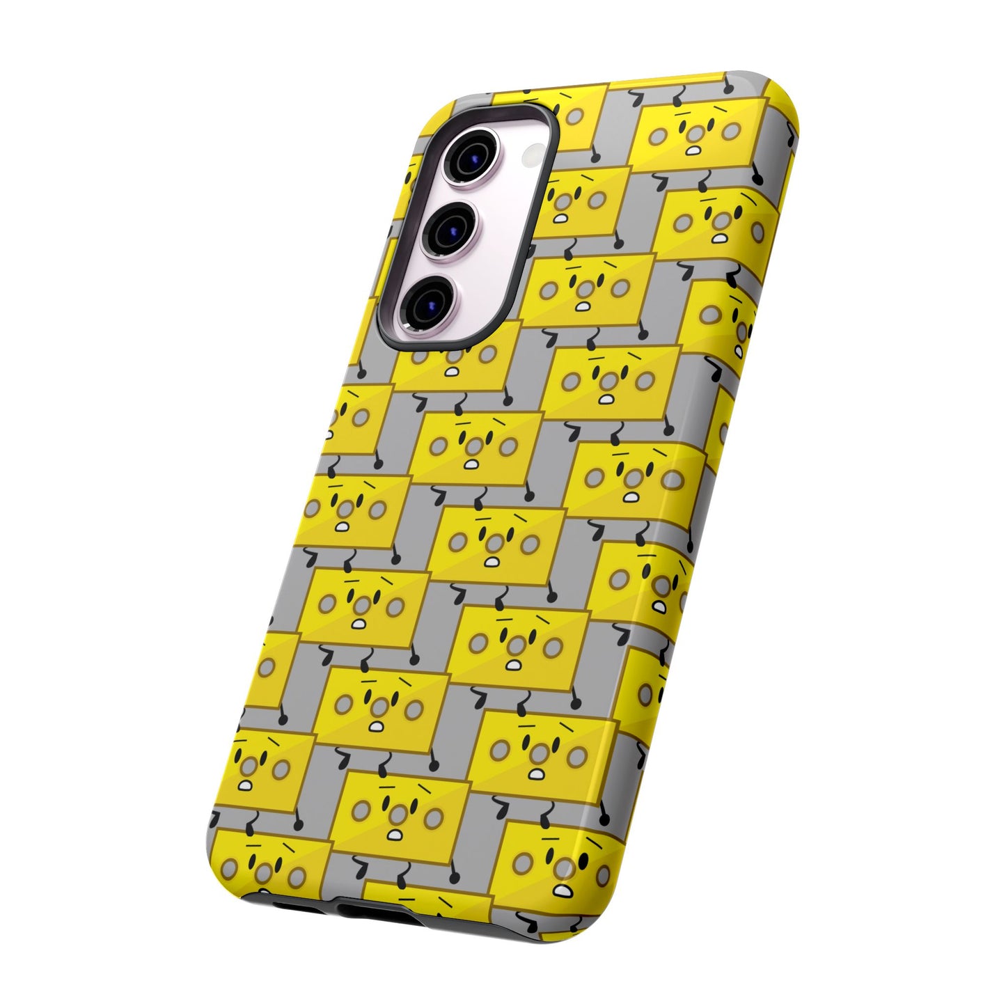 Cute Yellow Brick Pattern Phone Case — Cute Face Cartoon Protective iPhone Cover