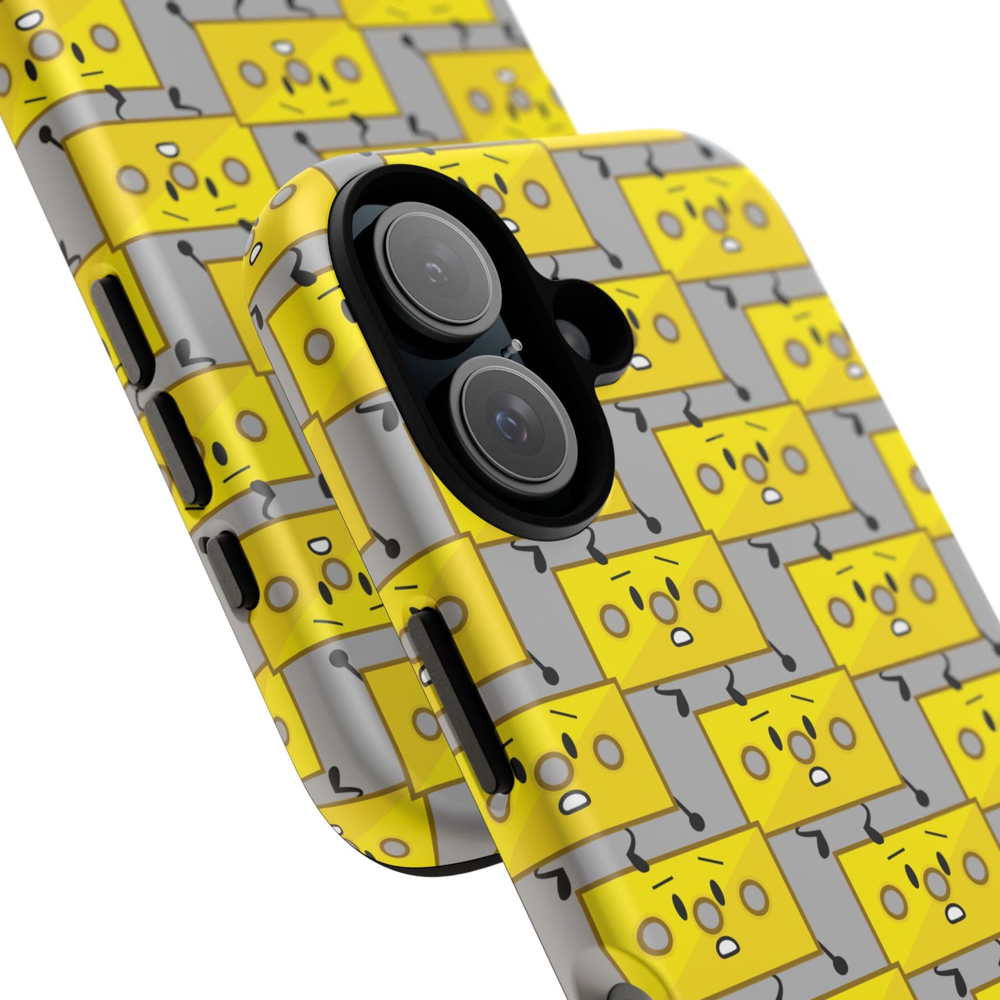 Cute Yellow Brick Pattern Phone Case — Cute Face Cartoon Protective iPhone Cover