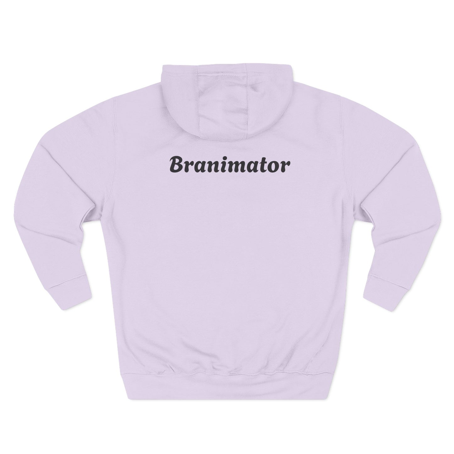 Funny Red Button Character Hoodie – "Branimator" Graphic Fleece Pullover