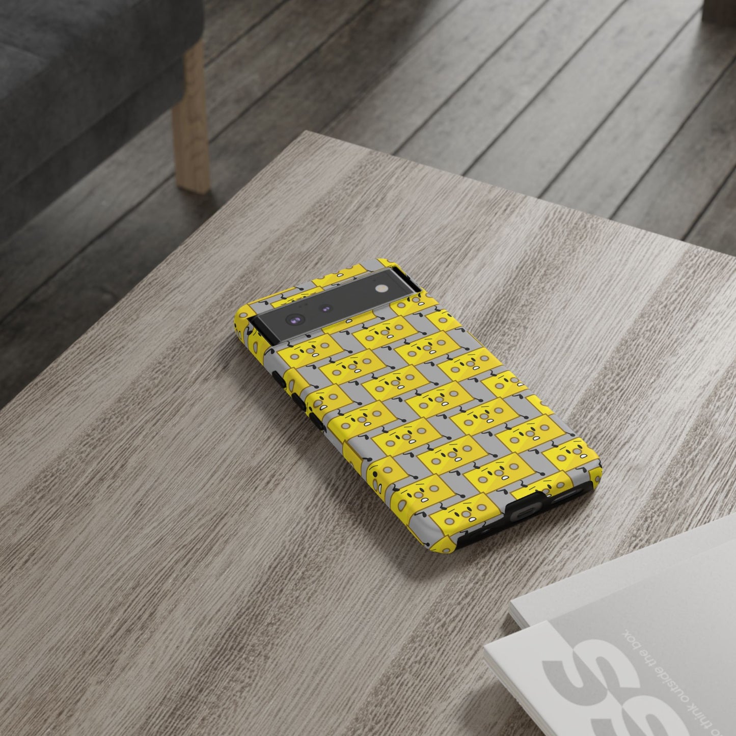 Cute Yellow Brick Pattern Phone Case — Cute Face Cartoon Protective iPhone Cover
