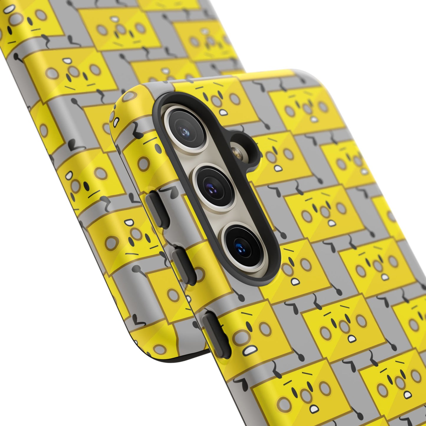 Cute Yellow Brick Pattern Phone Case — Cute Face Cartoon Protective iPhone Cover