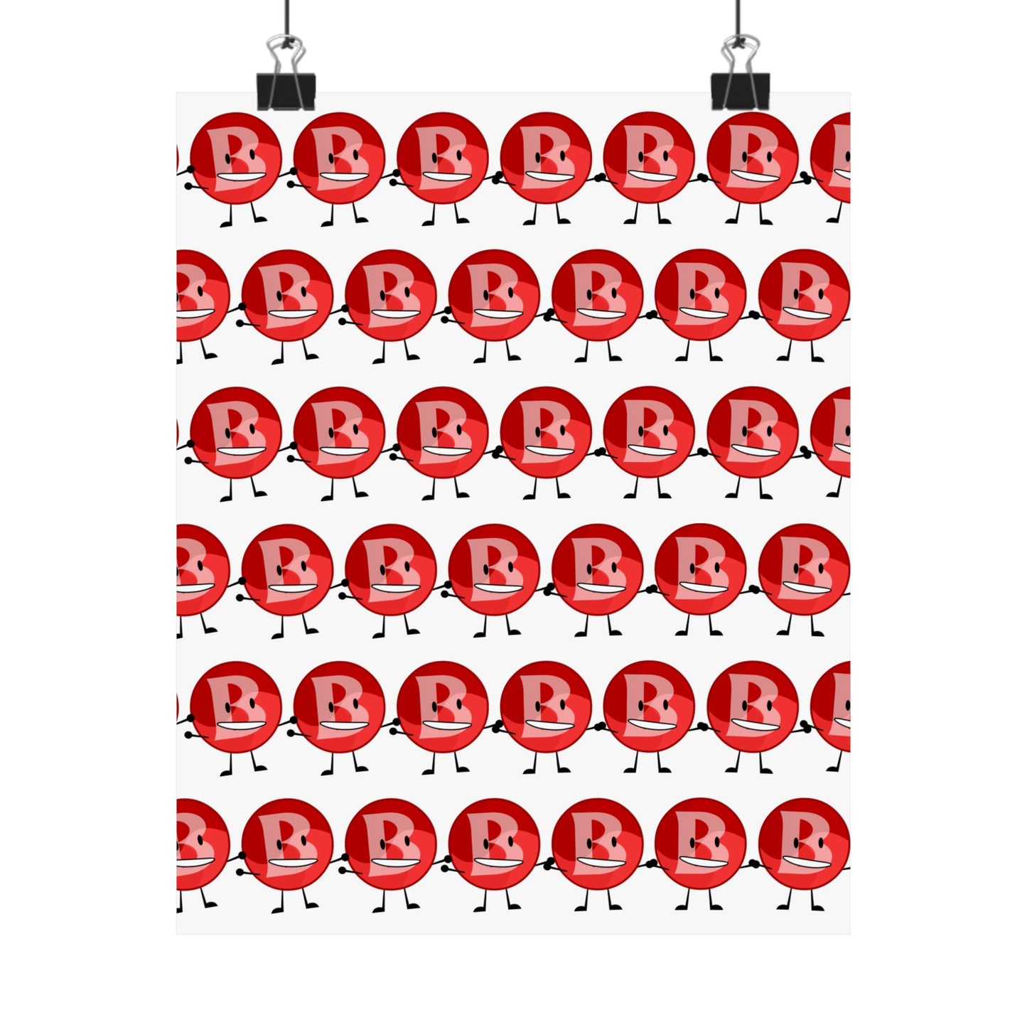 Branimator logo Pattern Matte Poster — Playful Repeating Illustration for  Rooms & Offices