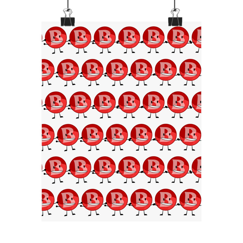 Branimator logo Pattern Matte Poster — Playful Repeating Illustration for  Rooms & Offices